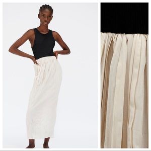 NWT Zara Black/Cream Combination Maxi Dress